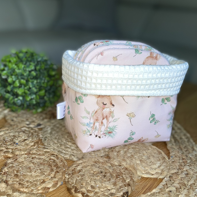 Panier  + Lingettes lavables (lot de 7) FAON