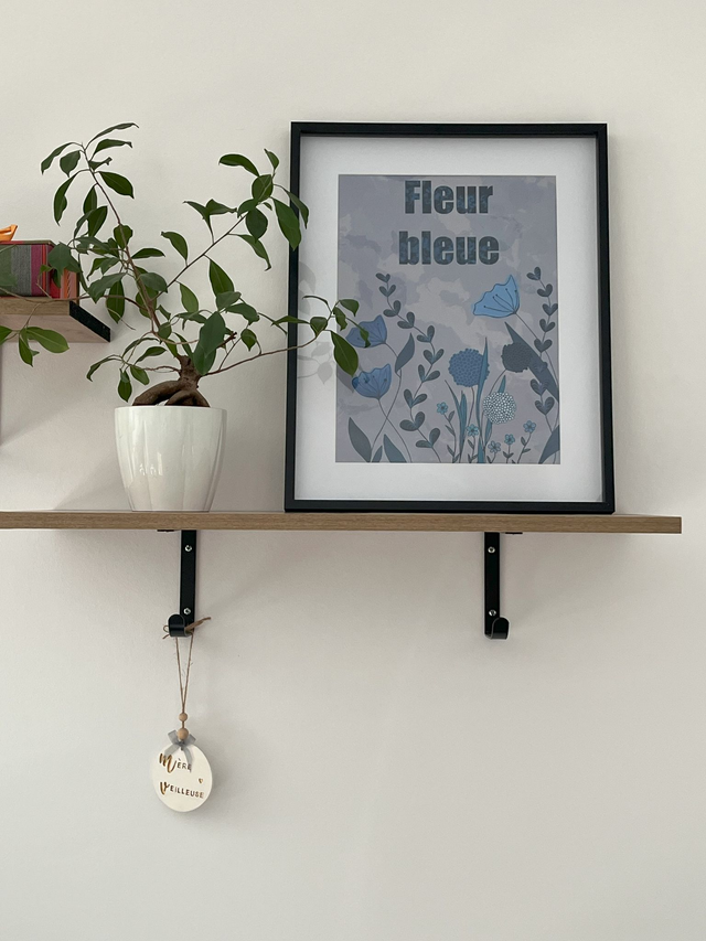 Affiche &quot;Fleur Bleue&quot;