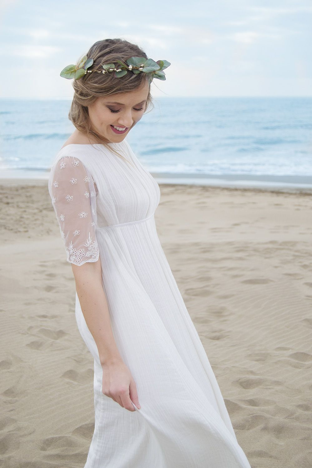 Robe de mariée en double gaze de coton | Thelma