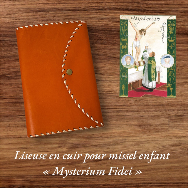 Liseuse en cuir pour Missel enfants