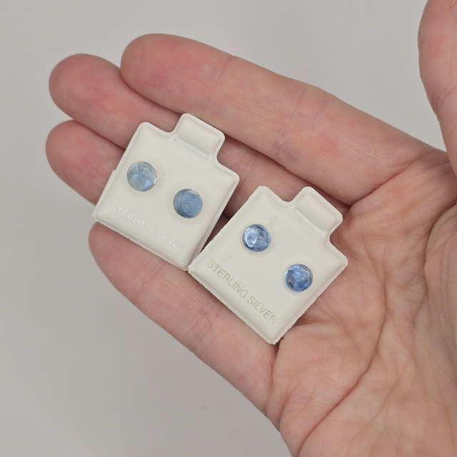 925 Studs with Seaglass from Berwickshire Scotland