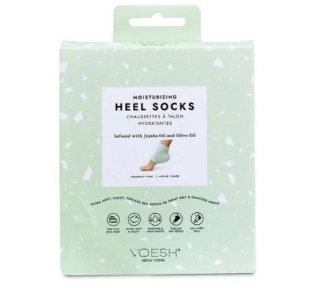 Voesh moisturising heel socks - green