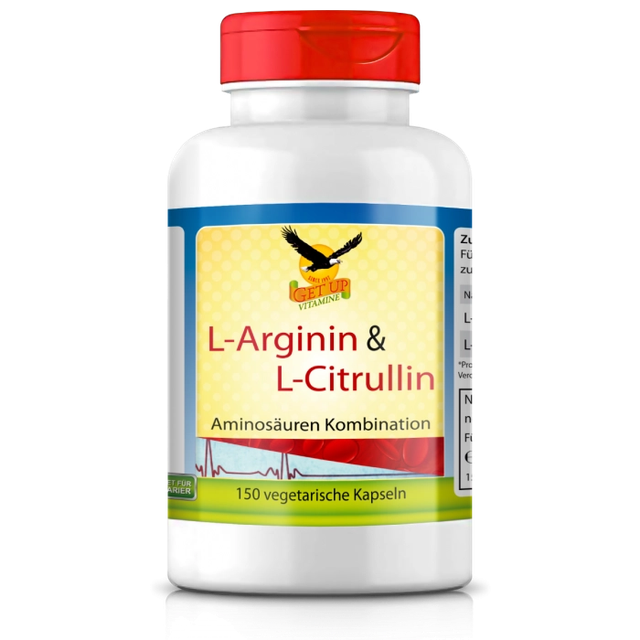 Get UP - L-Arginin &amp; L-Citrulin, 150 vegetarische Kapseln