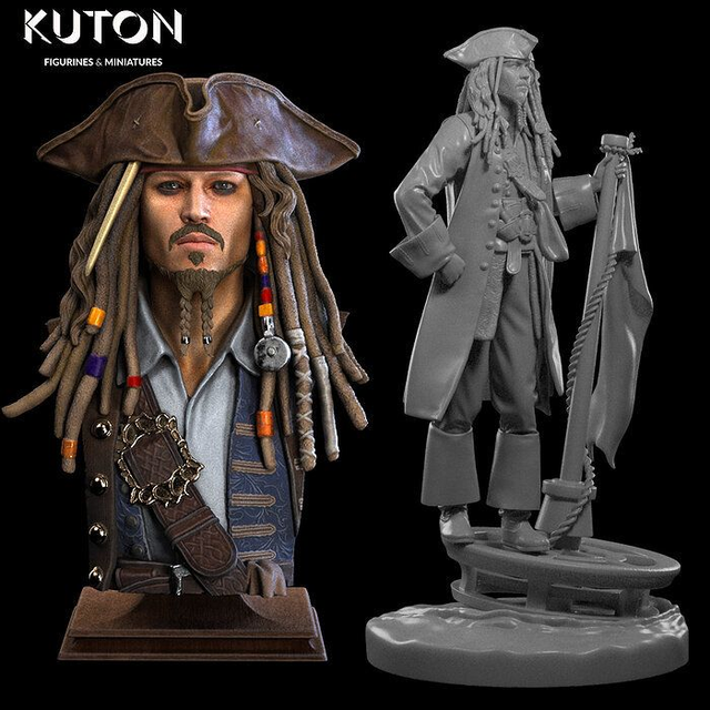 STATUE PIRATES DES CARAIBES CAPITAINE JACK SPARROW série movie