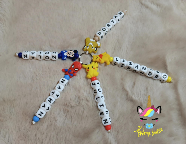 Porte clés 5 branches séparées 