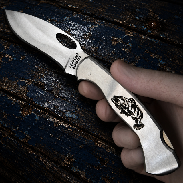 Canivete EDC Bruto Barretos Original 9cm Aço Inox 420 Tucunaré