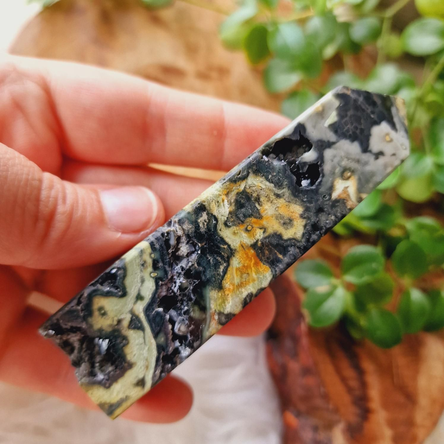 Ocean Jasper Point with Black Druzy - OJ21