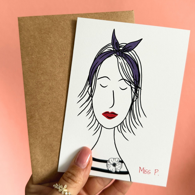 Miss P. Faltkarte inkl. Kuvert, No 2