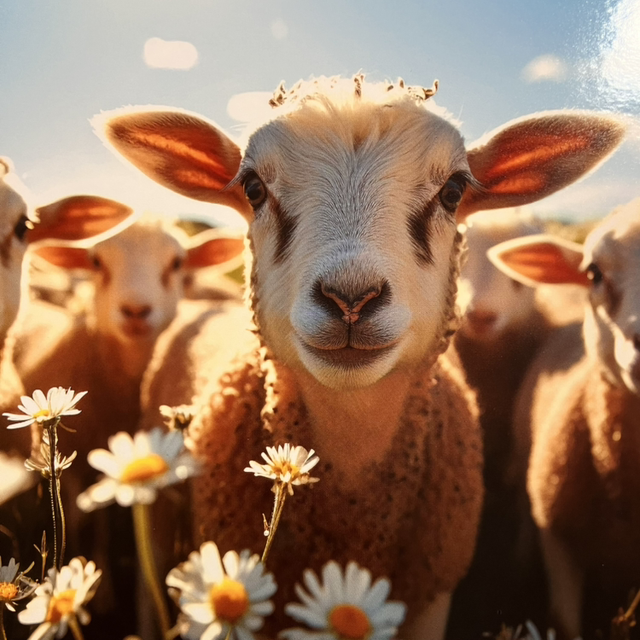 Darkroom Photography Grazing in the Meadow 