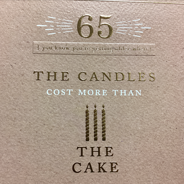 Birthday Age 65 (Candles won’t fit) GB