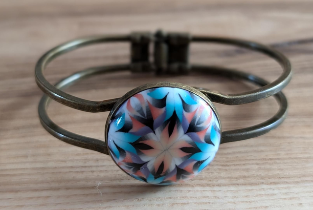 Bracelet cabochon pâte polymère 