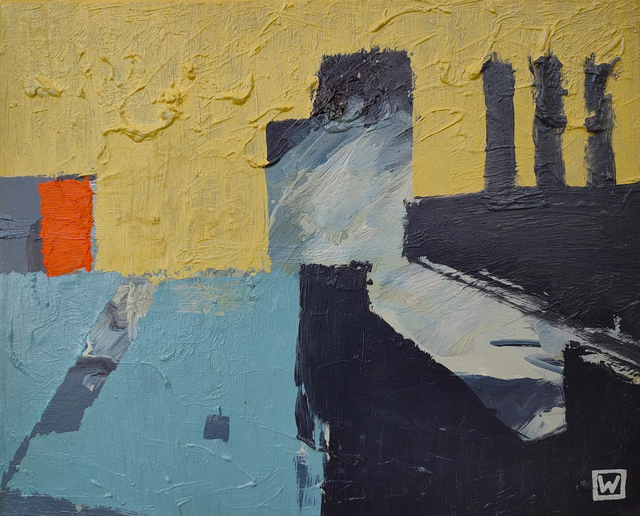 Widok miejski, 33x41 olej płótno