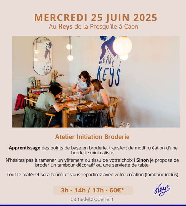 Atelier du 25 JUIN au KEYS 