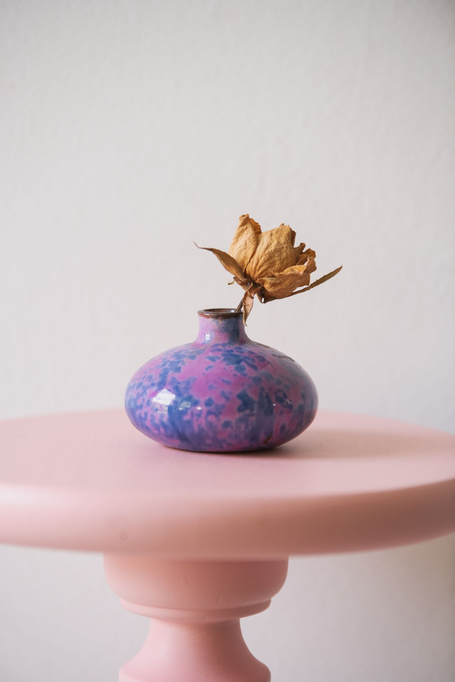 Vase soliflore bleu et violet 🍇