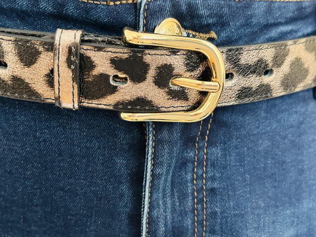 Ceinture Léopard Cuir