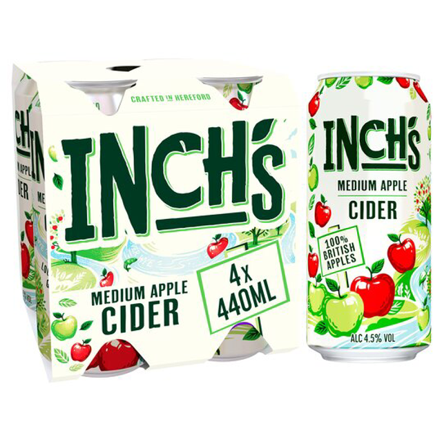 Inch's Medium Apple Cider 4x 440ml