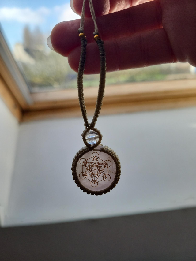 Collier Sautoir Métatron Quartz Rose