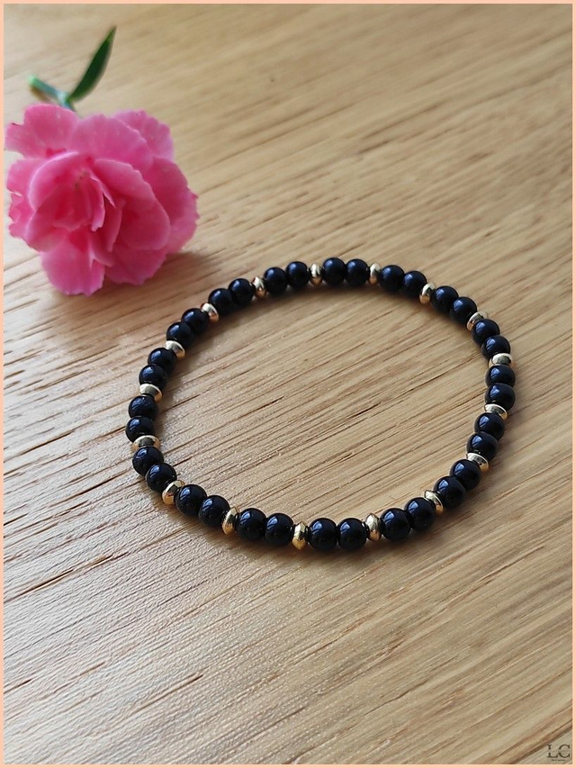 Bracelet Andréa - Agate noire