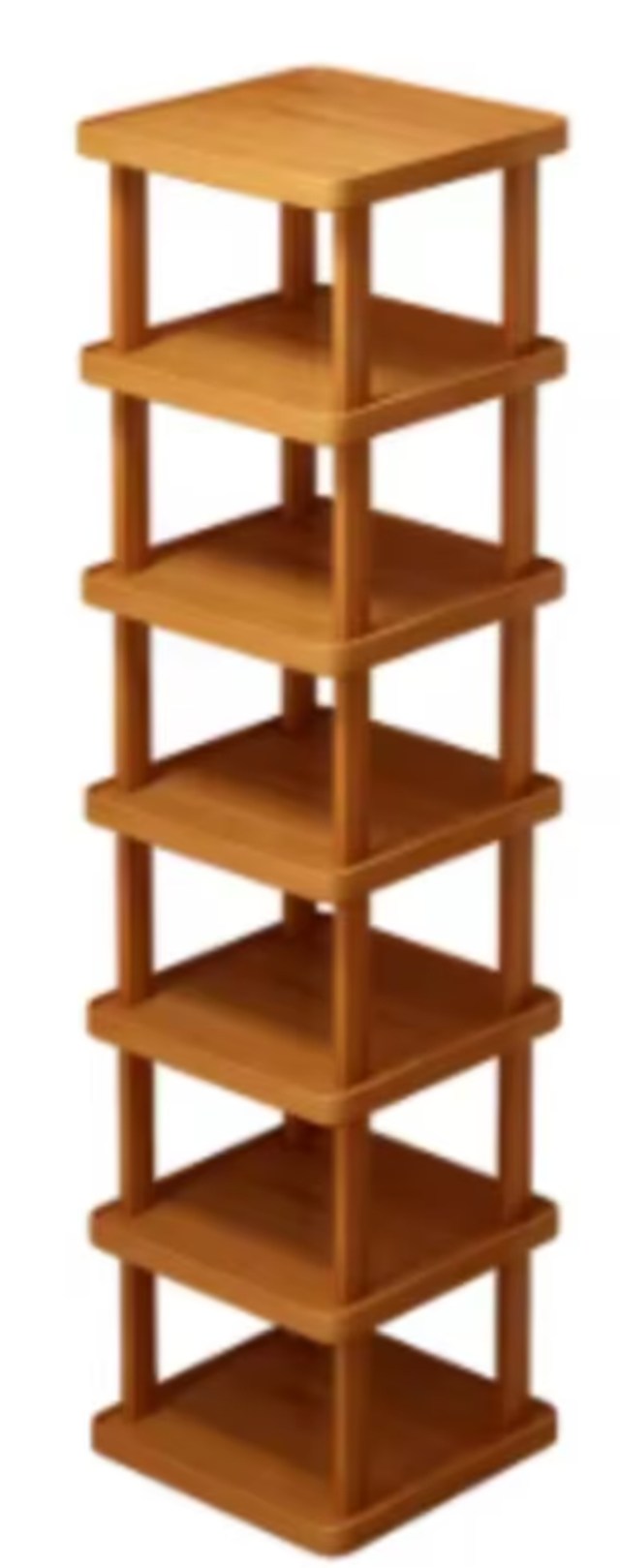 Prachtig schoenenrek van bamboe 7 laags (109cm hoog)