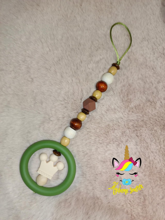 Attache tétine dentition Couronne