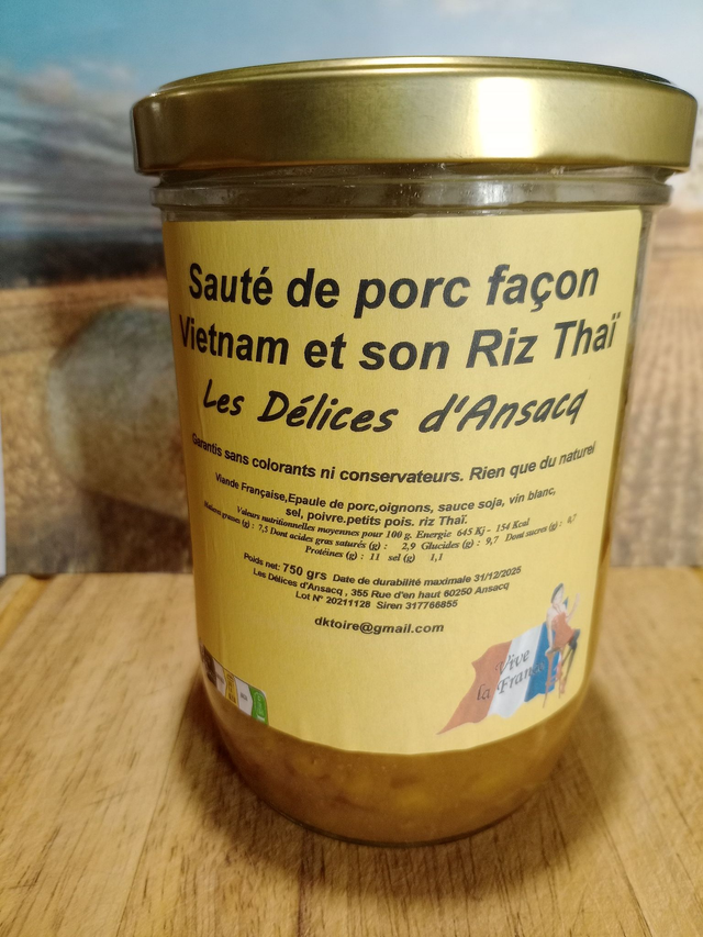 Sauté de porc façon Vietnam et son Riz Thaï