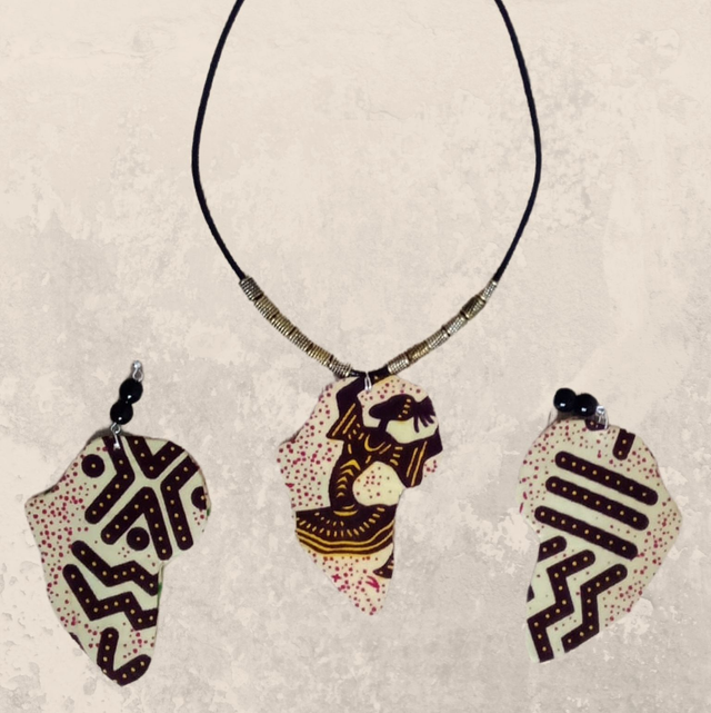 Ensemble collier boucles Afrique