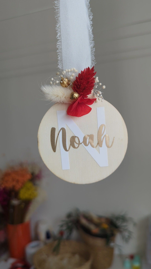 Boule de Noël (Bois) - Joie de l'Avent