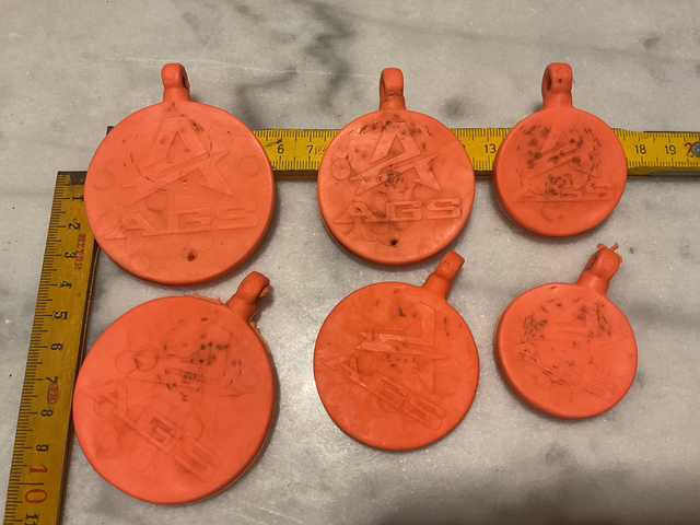 06B39 ... Cible spinner AGS latex 2x (6+5+4cm)  