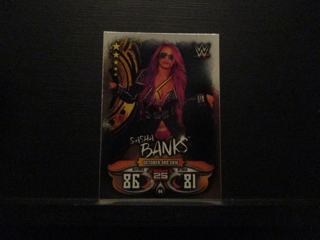 Sasha Bank - Raw 25 Years Slam Attax Live Original Trading Card #68