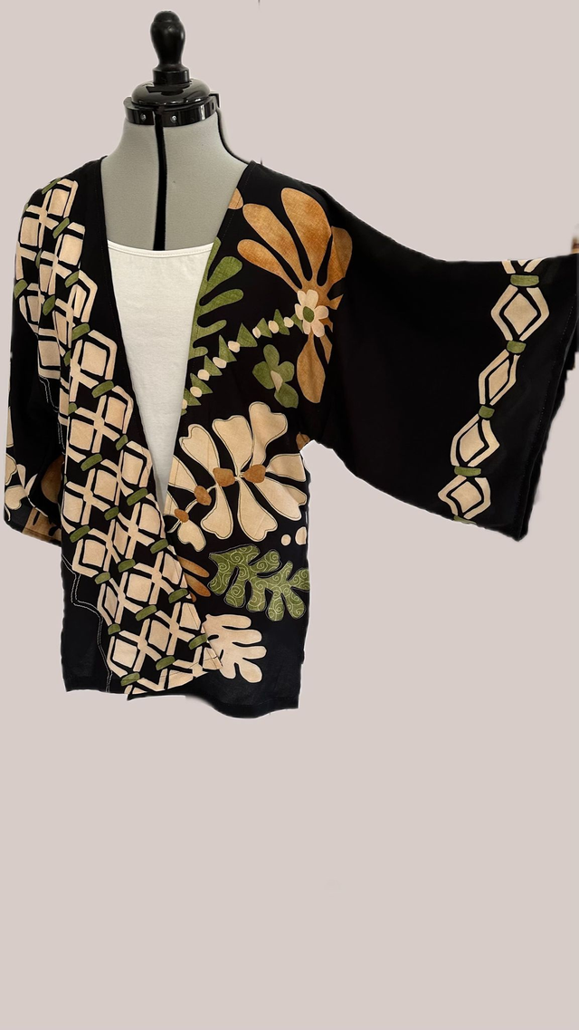 Tunique panneau fleuri court