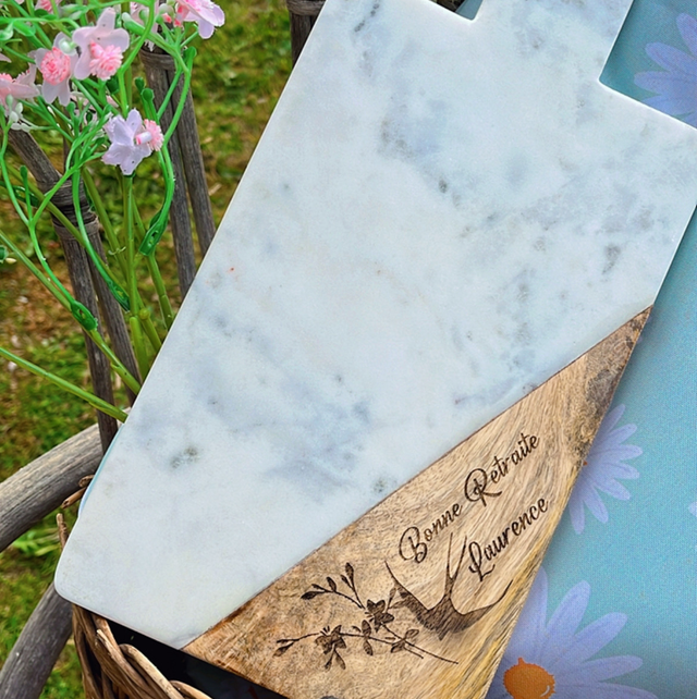 Planche à découper marbre manguier 