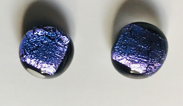 Dichroic Stud Earrings #90