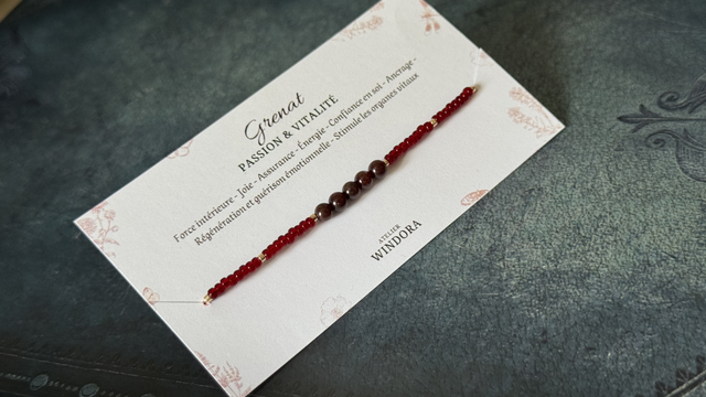 Bracelet élastique | Grenat 1