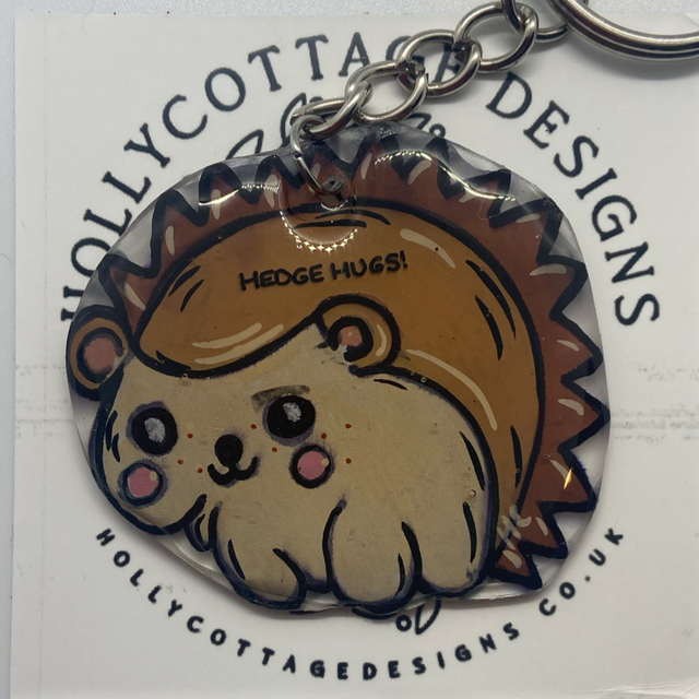 Drawn Hedgehog Keyring (1)