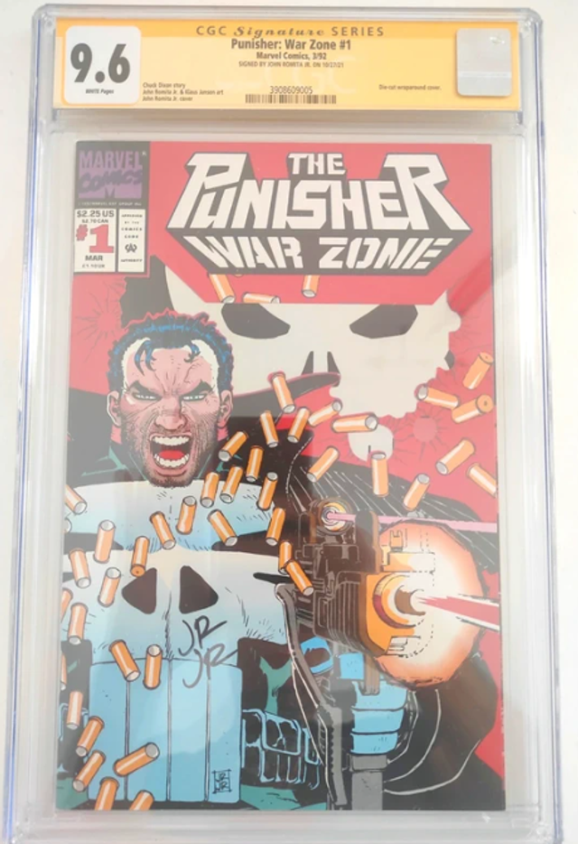 Punisher: War Zone #1 (1992) – CGC 9.6 Signature Series – Firmado por John Romita Jr.