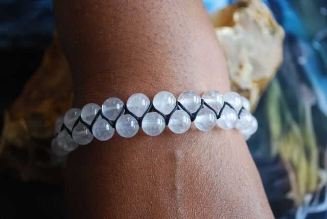 Bracelet en quartz fantôme