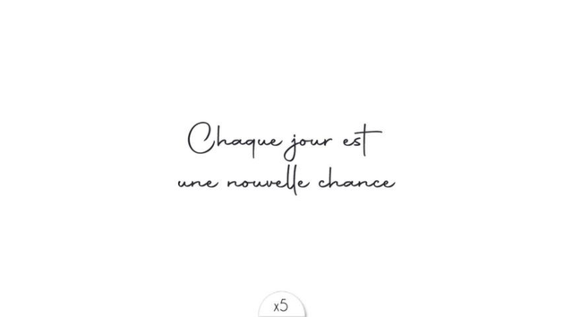 Tatouage &quot;Chaque jour est une nouvelle chance&quot;