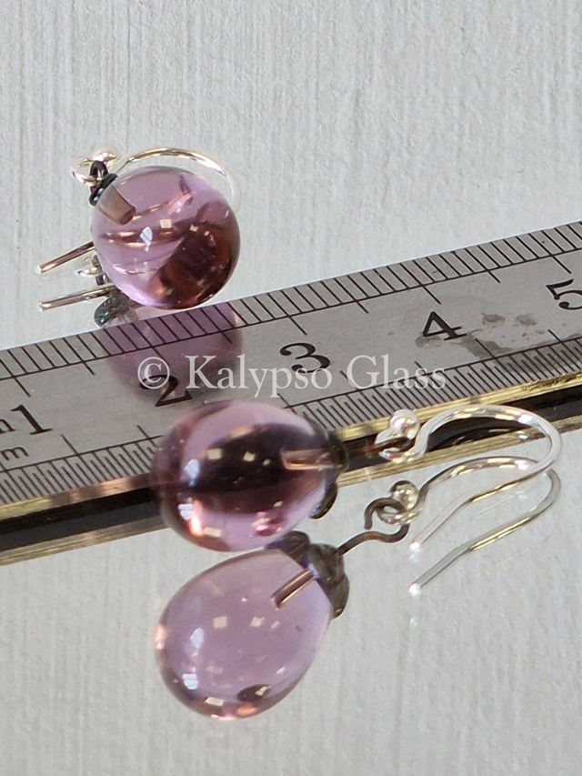 Drop Earrings, Dark Rose