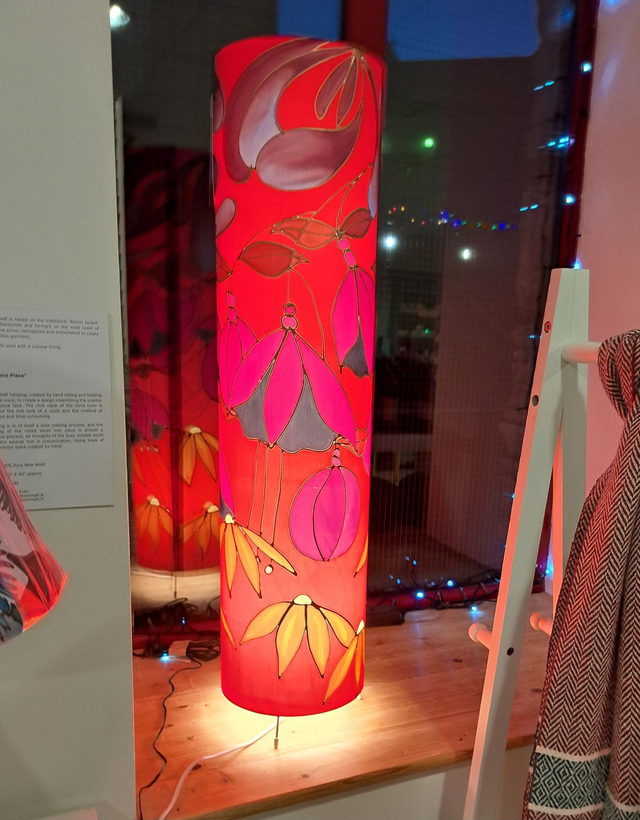 Dusky Hedgerow silk floor lamp