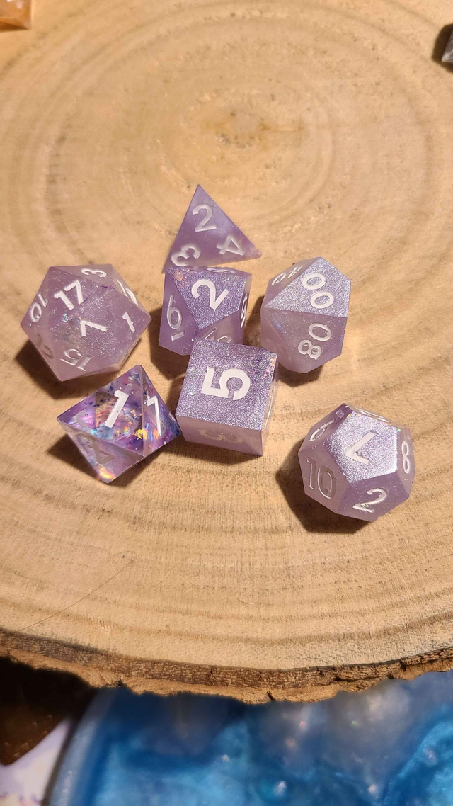 Set de 7 dés - violet - B grade