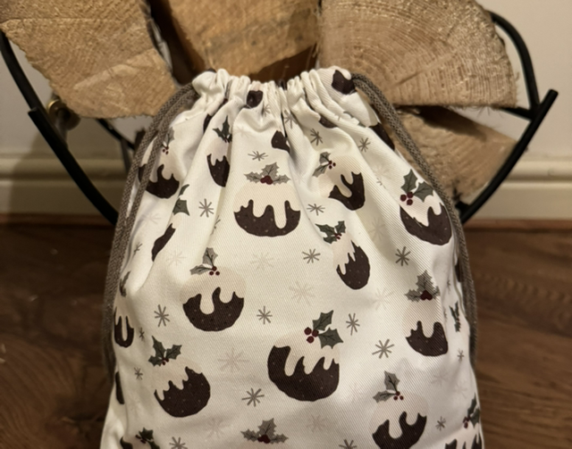 Christmas Puddings Reusable Gift Bags