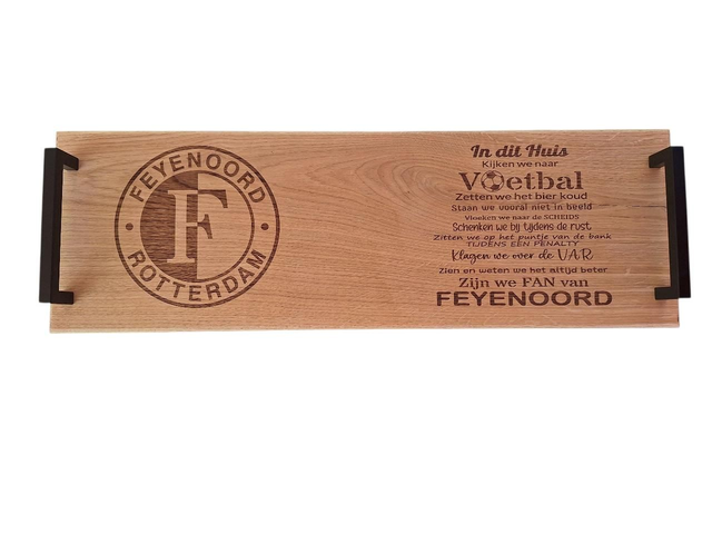 Eikenhouten Serveerplank Feyenoord 