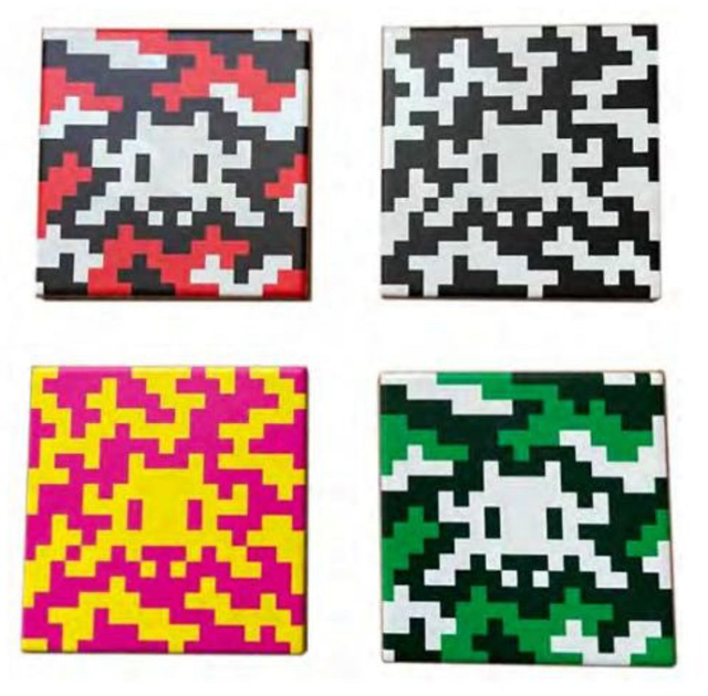 Invader - Set Camo Tile - 4 différents
