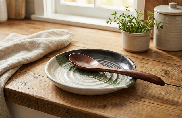 Spoon Holder in Jupiter and White