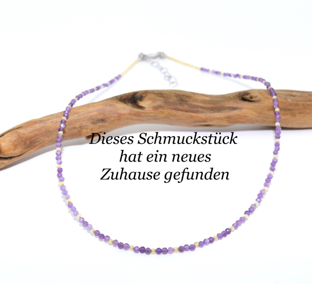 Amethyst mit gelbem Zirkon - Sarah