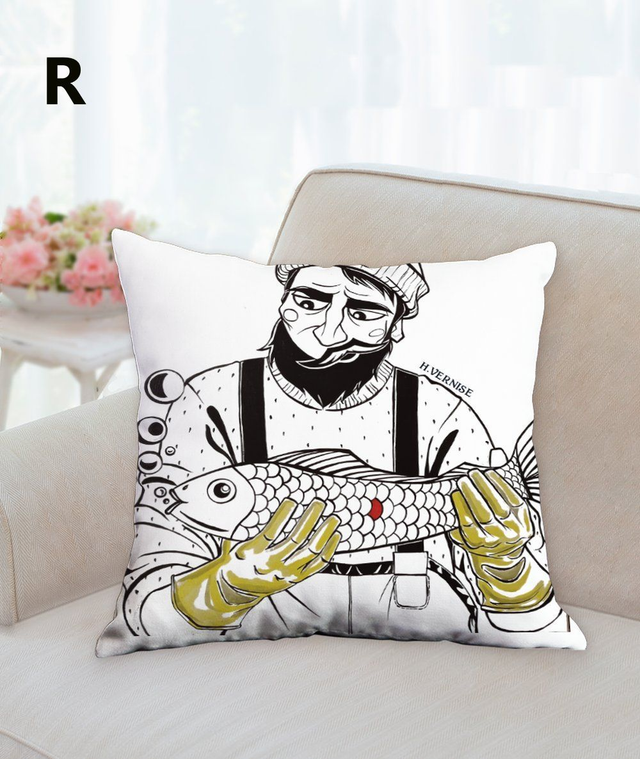 H1-1.5 - Coussin - Le dîner est servi H.Vernise   