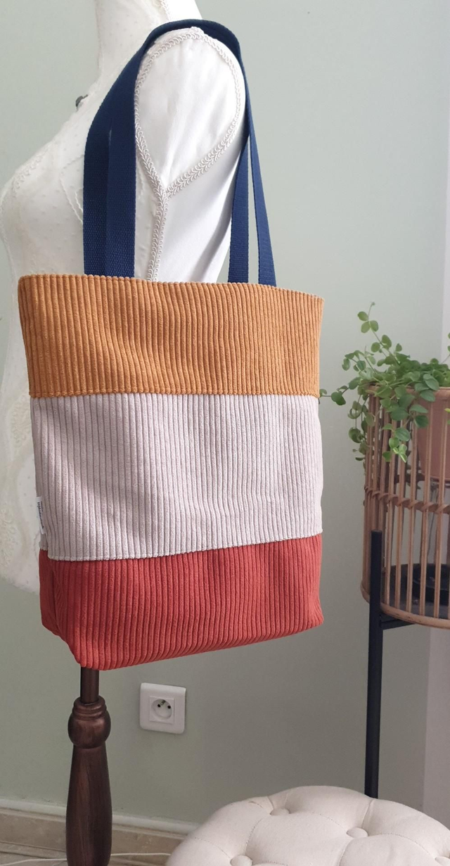 Tote bag en velours 