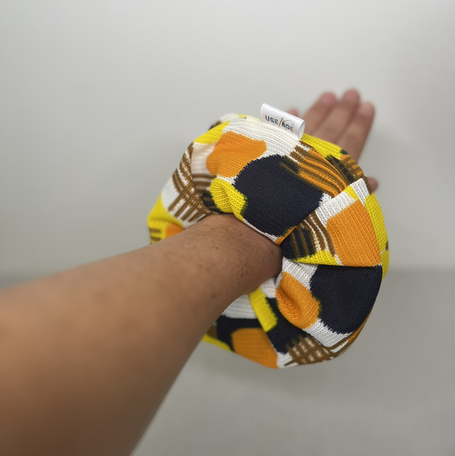 Chouchou vintage années 70 – Tissu authentique revalorisé – Mini-série