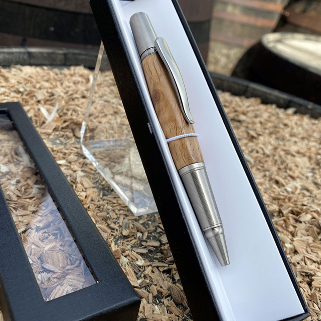 Whiskey Barrel Twist Pen - Pewter