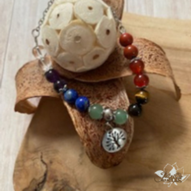 Bracelet "7 Chakras" sur câble 